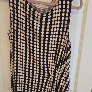Tory Burch Black and Cream Polka Dot Top